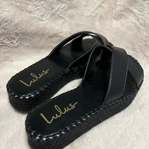 Black Lulus sandals